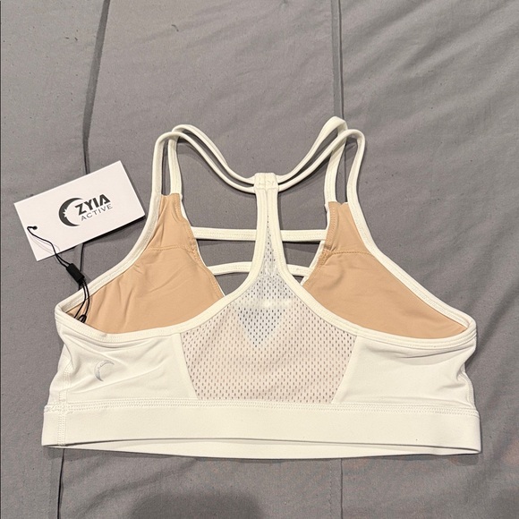 ZYIA Active White Strappy Sports Bra - Picture 2 of 4